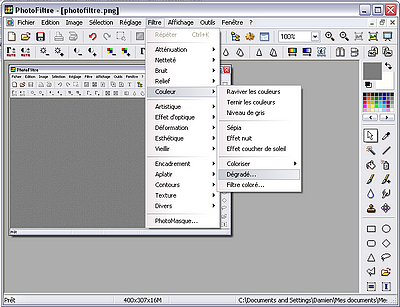 Faire un dégradé avec Photofiltre